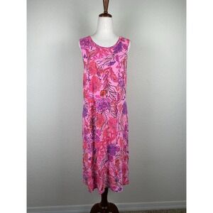 Fresh Produce S Midi Dress Pink Colorful Fish Print Art To Wear Beach Coral Tank
